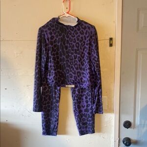 SHEIN Vibrant Purple Animal Print Pantsuit